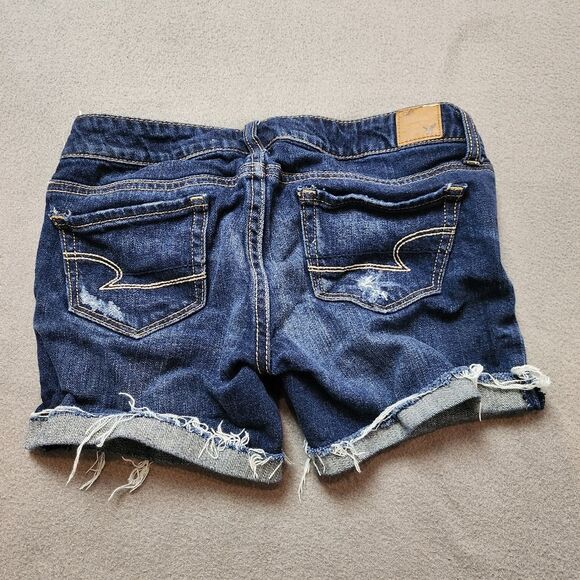 American Eagle Outfitters Blue Jean Shorts Sz 4 - Picture 2 of 8